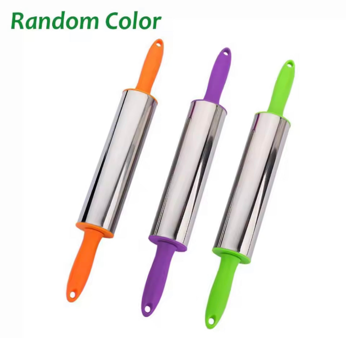 Durable Stainless Steel Dough Roller, Dumpling Skin Pressing Flour Stick Baking Tool, Kitchen Roti Belan, Non Stick Surface Baking Roller, Kitchen Cooking Accessories Durable Stainless Steel Dough Roller, Dumpling Skin Pressing Flour Stick Baking Tool, Kitchen Roti Belan, Non Stick Surface Baking Roller, Kitchen Cooking Accessories